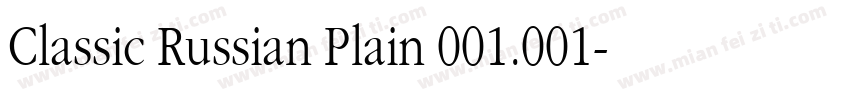 Classic Russian Plain 001.001字体转换